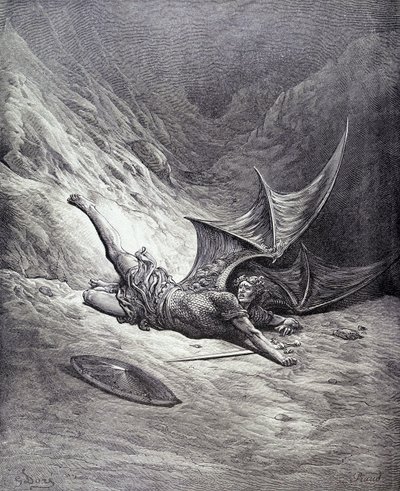 Satan Smitten by Michael, from Book VI of 